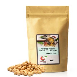 NY Spice Shop Chickpeas Roasted and Unsalted - 1 Pound Dried Crispy Crunchy Chickpeas No Salt - Bulk Healthy Snacks