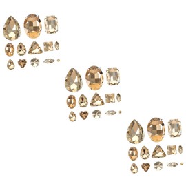 TEHAUX 150pcs Sew Glass Rhinestones Decorations for Crafts Handmade Clothing Accessories for Garments Shoes Bags and Creative Projects Smoky Citrine