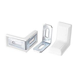 sourcing map Pack of 15 29 x 29 mm Cupboard Shelf Corner Braces Plate Right Angle White DE de