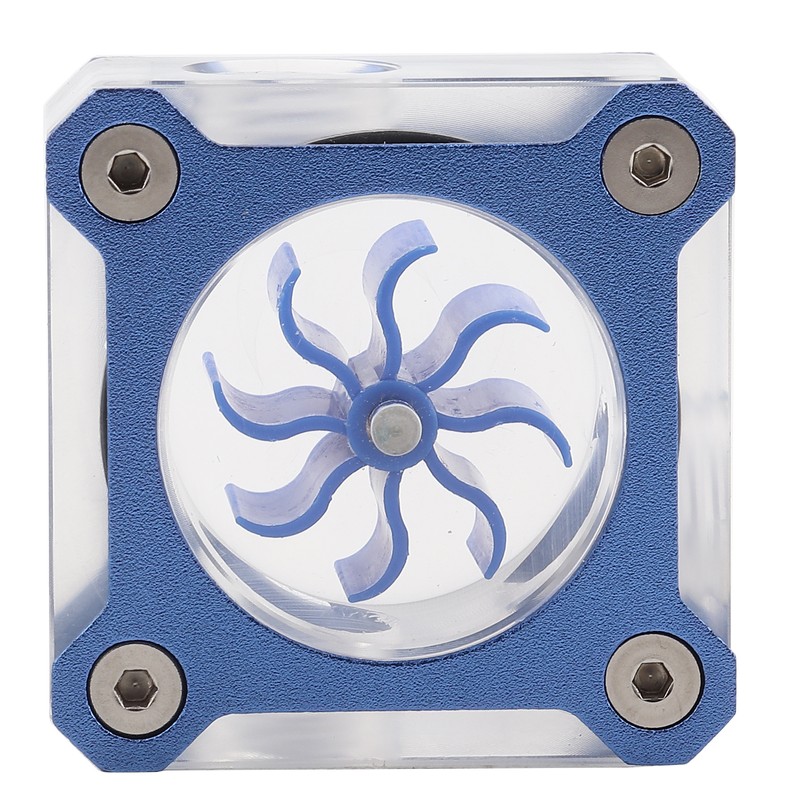 Water Cooling Flow Meter Transparent PMMA Computer Accessories G1/4 Thread(Blue