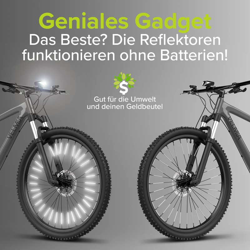 Velmia Spoke Reflectors Set, 36 Pieces, StVZO (German Road Regulation)