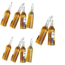 10 Pcs Mini Beer Bottle Resin Charms Drinking Pendant for Keychain Necklace Earring Jewelry Findings Nice Processed, Earrings for Women, Creative Personality Art Earrings Accessories