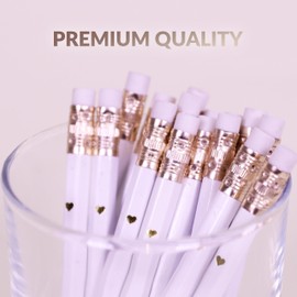 Markt Bridal Pencils for Bridal Shower Games & Wedding Shower Favors and Games, Wedding Pencils for Guests, White Short Pencils, Bridal Shower Game Winner Gifts, Small Pencils for Games, Mini Pencils