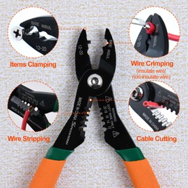 SPEEDWOX Electric Pliers, Crimping Pliers, Crimping Tool, Wire Stripper, Cable Stripper, Hand Stripper, Multi Wire Stripper, Multi Wire Stripper, Crimping Pliers for Crimping Sleeves, Wire Stripper