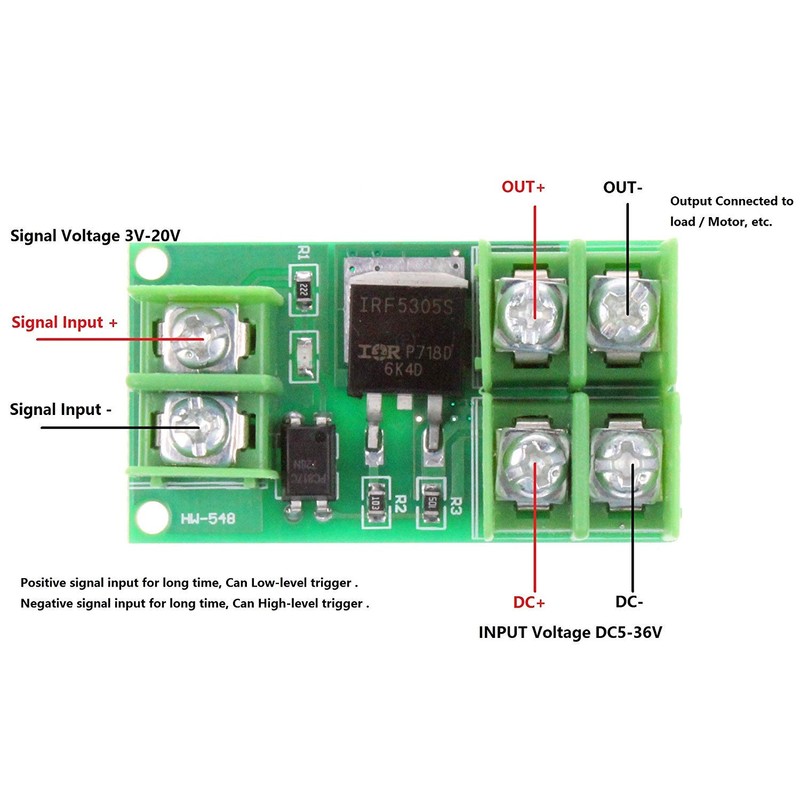 DollaTek Input 3V-24V Output 5V-36V Electronic Switch Control Board Pulse