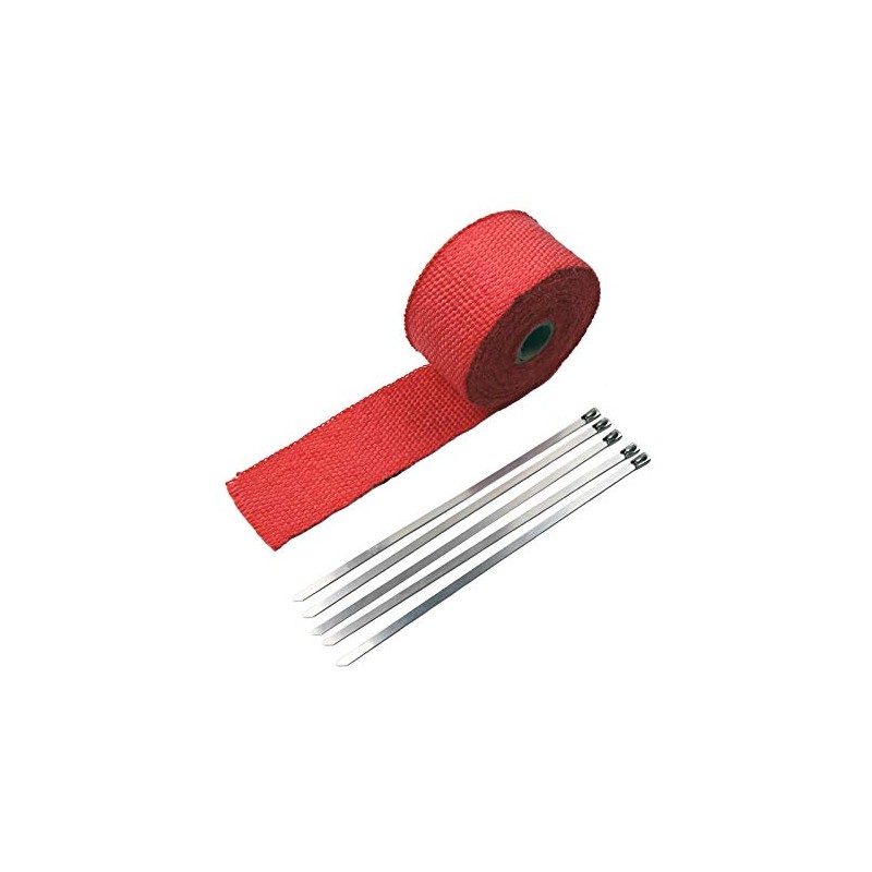 SUNDELY® Glassfiber Exhaust Pipe Heat Wrap Tape Roll Downpipe Resistant