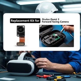 Replacement SlAM Grayscale Camera Sensor for Oculus Quest 3 3S Headset(Left/Right Side of the Front), Repair Kit Accessories Repair Parts Including Screwdrivers, Tweezers, Pry tool