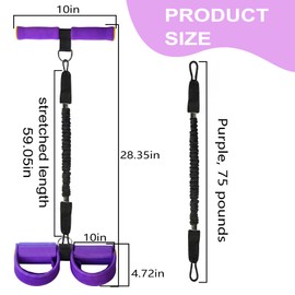 Pedal Resistance Band with Handle Upgraded Multifunction Tube for Exercise