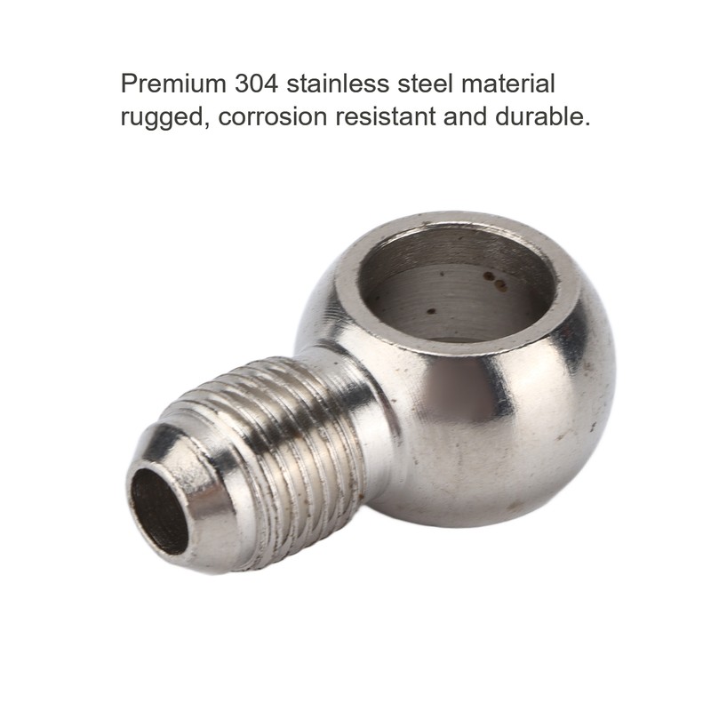 Turbo Banjo Adapter 6AN to M14 304 Stainless Steel Fitting