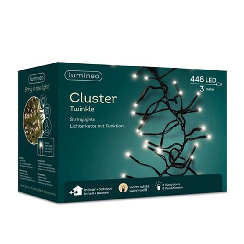Lumineo Cluster Fairy Lights Warm White – 448 LEDs –