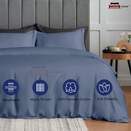 eBeddy Linens Duvet Cover Set Oversized King Plus 120x128 Inch 100% Cotton So...