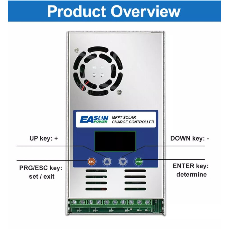 Easun power MPPT 60AMP Solar Charge Controller For 12V/24V /36V/48V