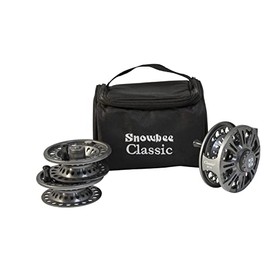 Snowbee Classic 2 Fly Reel Kits #7/8 - Includes Reel + 2 Spare Spools & Case, Great For Small Fishing Stillwater and reservoirs, Black,One Size,10562