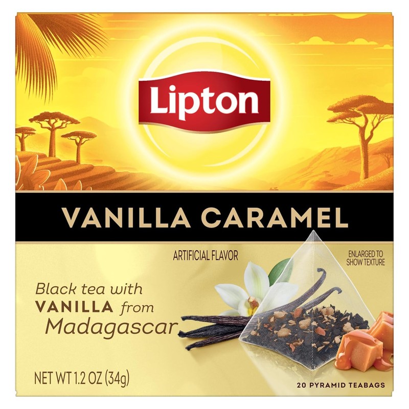 Lipton Peach Mango, Vanilla Caramel, & Lemon Black Tea 20