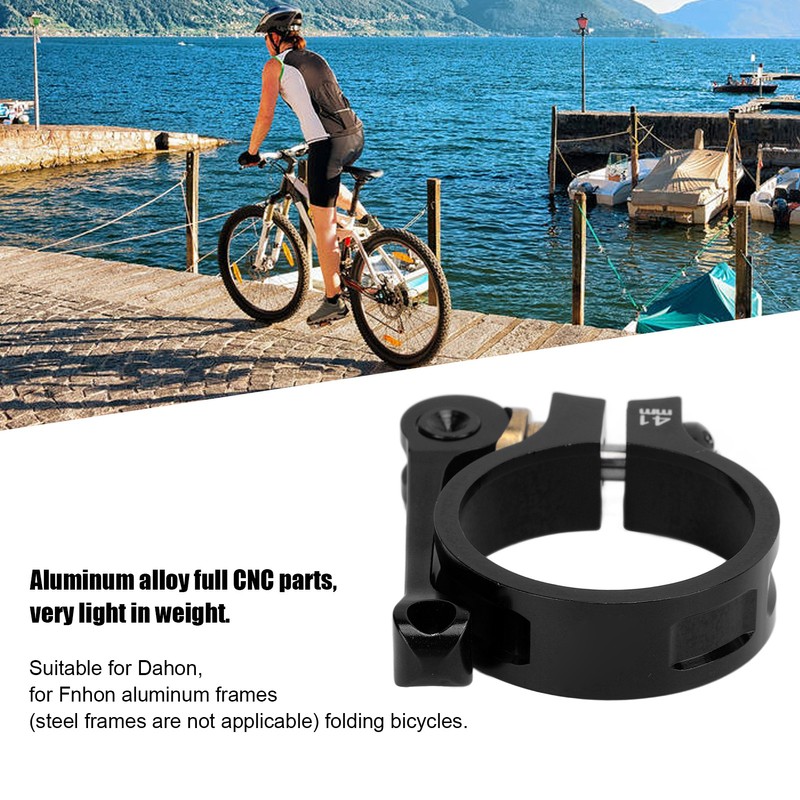 41mm Bike Seat Post Clamp CNC Aluminium Alloy Bicycle Quick