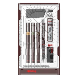 rOtring Isograph Pen Set Technical Pen & Pencil College Set S0699370 | 3 Pens (0.20 mm, 0.30 mm, 0.50 mm) and Mechanical Pencil (0.5 mm) | Accessories | Set with Pencil 0.7 mm and Leads