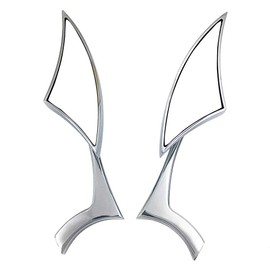Gxcdizx 1Pair 8mm 10mm Chrome Motorcycle Cruiser Blade Mirrors for Harley Davidson Rocker C 2008-2011
