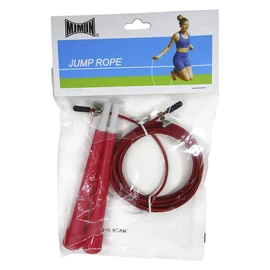 CUERDA PARA SALTAR CABLE DE ACERO MEDIDA 2.5 MTS DE LARGO, MANGOS DE PVC, PESO 109 GRAMOS, ROJO
