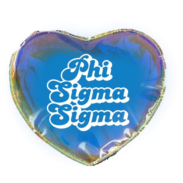 Sorority Shop Phi Sigma Sigma Heart Shaped Makeup Bag