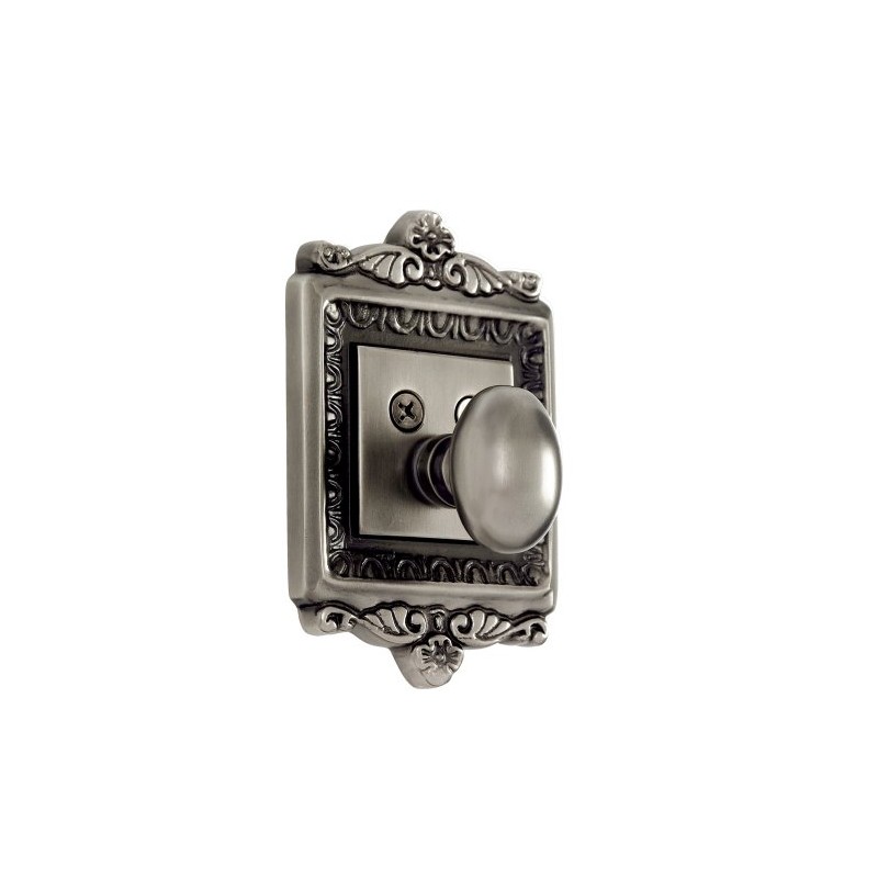 Nostalgic Warehouse Egg and Dart Deadbolt with Knob, Single Cylinder,