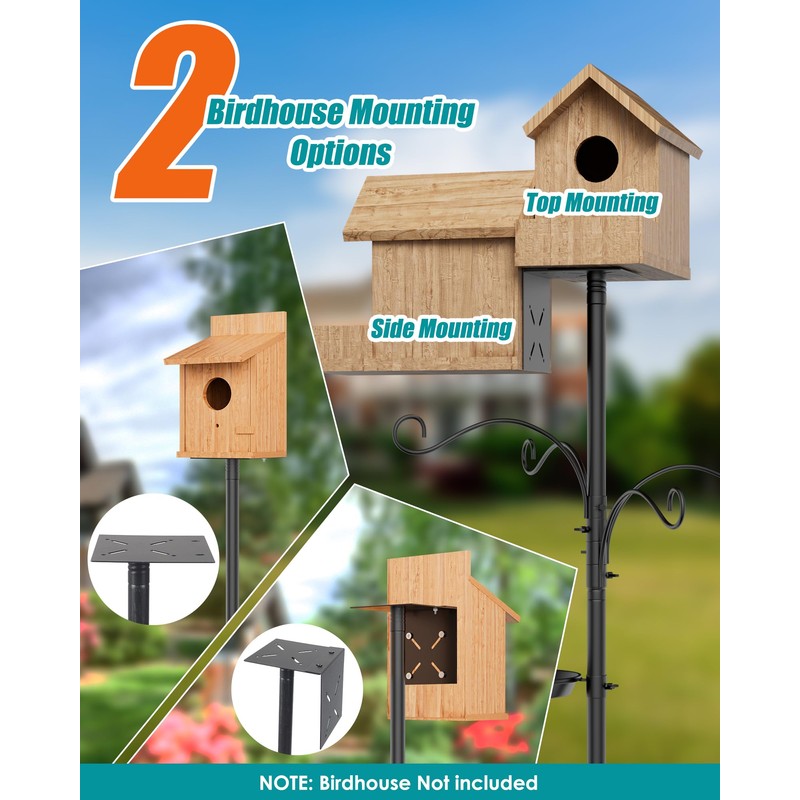 Bird Feeder Pole Squirrel Proof, 92 Inch Heavy Duty Bird