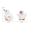 WitnyStore Tiny ½ Inch White Baby Chick Looking Up Figurine