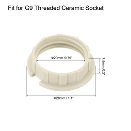 sourcing map Pack of 5 G9 Lamp Holder Rings Lampshade Holder Adapter Ring Replacement Part for Lights White