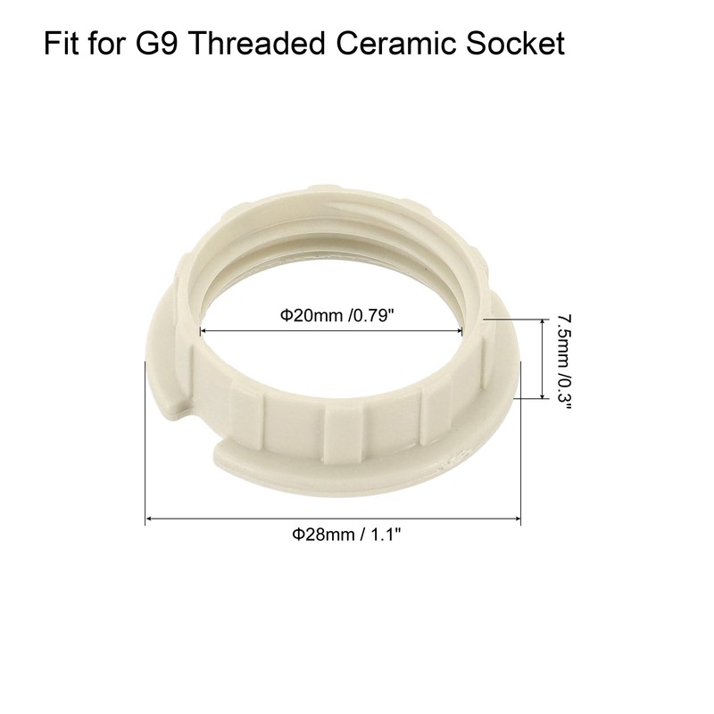 sourcing map Pack of 5 G9 Lamp Holder Rings Lampshade