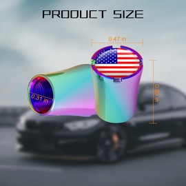 Osilly Ameican Flag Car Tire Valve Stem Cap, 4PCS Leakproof Vehicle Stem Covers with Ring Gasket, Patriotic Auto Air Dust Covers Accessories, Universal for Trucks, Bikes, Motorcycles (Multicolor)