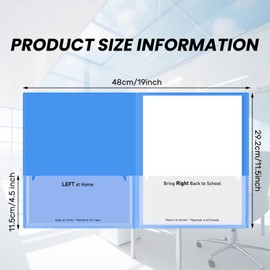 Kisston 12 Pack School to Home Folders - 2 Pocket Take Home Folders for Student - Teachers Parents Communication Classroom Connector, English & Spanish (Colorful)