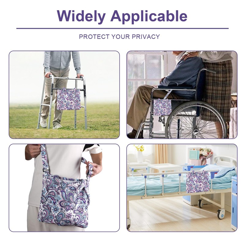 Urine Drainage Bag Holder with Catheter Pipe Cover & Adjustable
