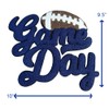 Generic Football Game Day Chenille Iron-On Patch - Navy Blue