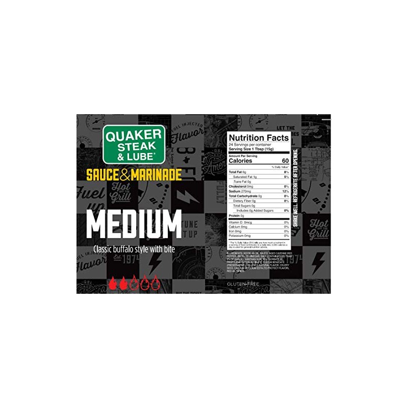 Quaker Steak and Lube Medium Wing Sauce - 12 Ounce