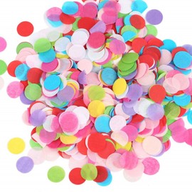 JOYOLA 150 g Confetti Round 2.5 cm Paper Confetti Multicoloured Round Tissue Confetti Colourful Wedding Birthday Confetti Round Colourful for Carnival Decoration, Party Wedding Decoration