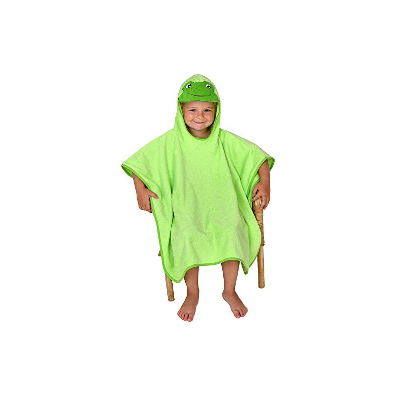 'Wörner Südfrottier Baby Bath Towel – Wash Mitt Frog Lime