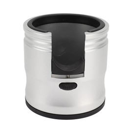 Espresso Portafilter Holder, Adjustable Universal Aluminum Alloy Coffee Tamper Holder Round Prevent Slip Coffee Filter Handle Stand for Home Cafe (Silver)