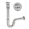 TSIBOMU Bathroom Sink U Shape Bottle Trap Complete Set, Adjustable