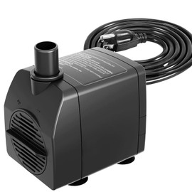 Knifel Submersible Pump 200GPH (800 L/H 15W) with AUTO-Shut-Off 5.2ft High Lift for Fountains, Hydroponics, Ponds, Aquariums & More