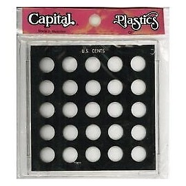 K & M Coin Capital Holder - U.S. Cents (25 Holes, No Dates)