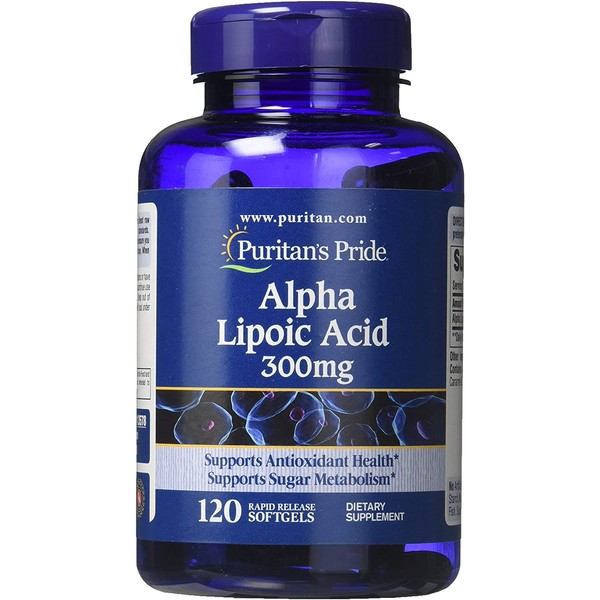 Alpha Lipoic by Puritan's Pride, Supports Antioxidant Health, 300mg, 120 Rapid Release Softgels