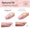 modelones Kit de uñas postizas ovaladas semitransparentes en color rosa