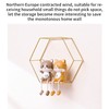 LMYDIDO Set of 3 Hexagon Wall Shelves, Hanging Shelves, Metal