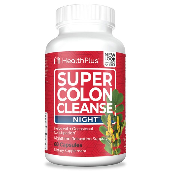 Health Plus Super Colon Cleanse, Night Formula Capsules, 60-Count