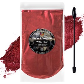 Wine Red Mica Powder for Epoxy Resin 100g / 3.5oz. Sealed Bag- TECHAROOZ 2 Tone Resin Dye Color Pigment Powder for Lip Gloss, Nails, Colorant for Slime Bath Bombs Soap Making & Polymer Clay