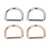 120Pcs Metal D Rings Seamless Interface Strong Load Bearing Gold