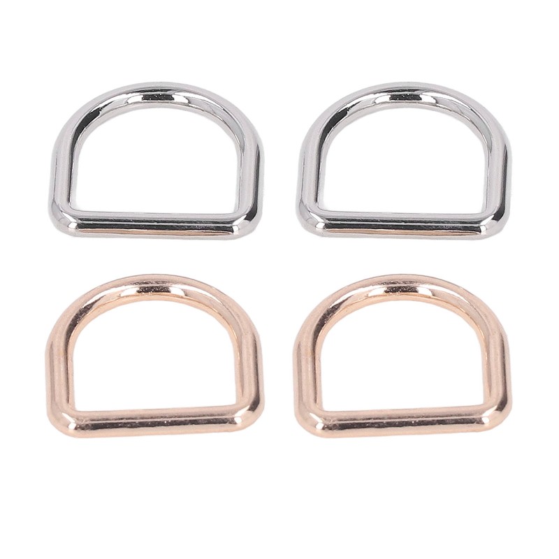 120Pcs Metal D Rings Seamless Interface Strong Load Bearing Gold