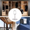 INCREWAY 4pcs Silver Closet Rod Support, Aluminum Alloy Oval Wardrobe