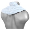 Neck Pillow with Stand-Up Collar Organic Fabric Light Blue /