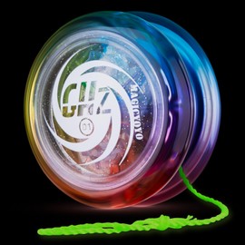 MAGICYOYO Yoyo for Kids, Responsive Yoyo for Beginner, 2A Looping Yoyo D1 GHZ, Crystal Tircolour Gradient, Tricks Yoyo with 6 Yoyo String