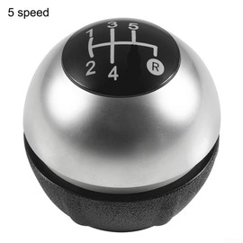 For Fiat for 500 For 500C Gear Knob Lever Head for Models 2007 2018, Easy Installation, Design (Silver)